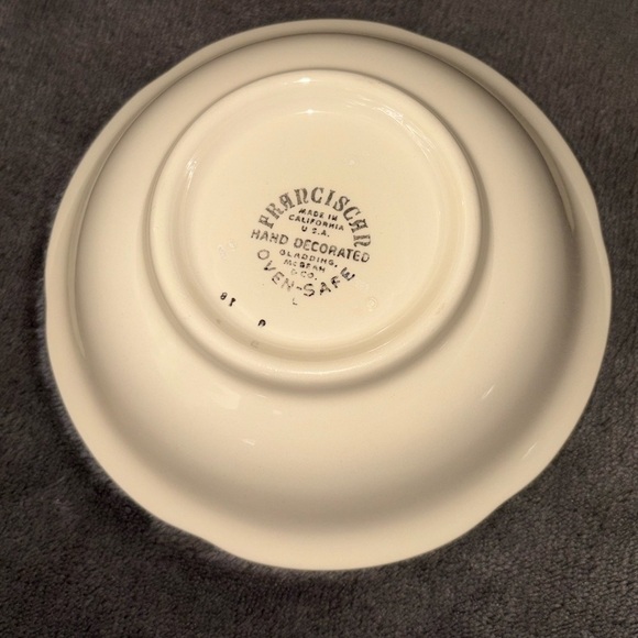 Franciscan Vintage Set of 3 Apple Print Hand Painted Salad Bowls Made in USA - Picture 8 of 8